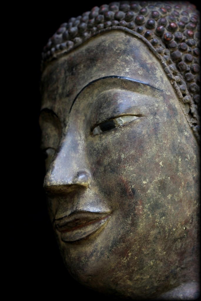 Extremely Rare 17C - 18C Walking Wood Laos Buddha #A20